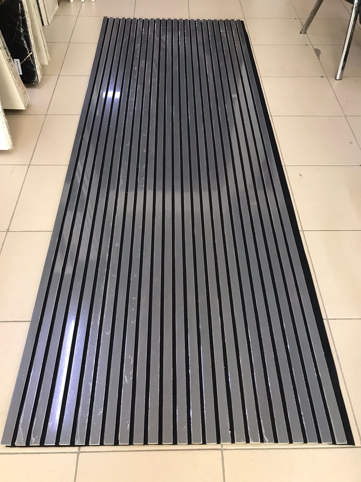 PVC Kaplı Akustik Panel Antrasit 275x100cm